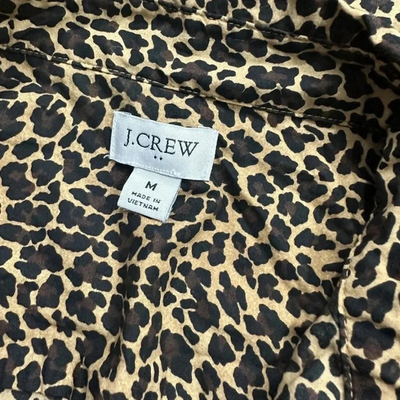 J Crew womens  Button-up leopard shirt button down long sleeve size M - Picture 7 of 10